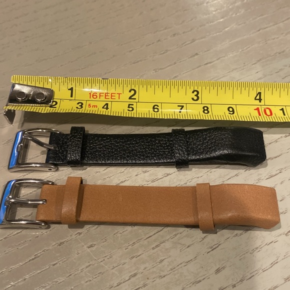 Replacement Leather Bands for Fitbit Alta 2pack Black and Tan - Picture 5 of 6